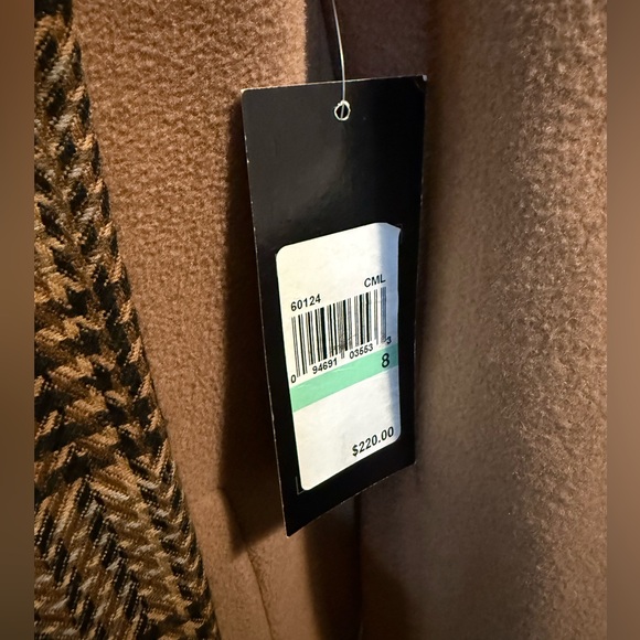 Forecaster of Boston Tan Wool Pea Coat with Scarf Size 8 - Picture 9 of 15